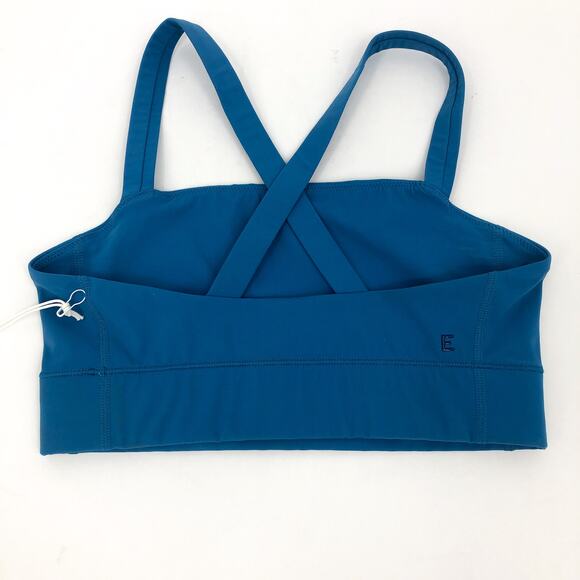 EVERLANE Women's The Perform Crop Top XS Blue Criss-Cross Sports Bra NWT - Picture 9 of 11